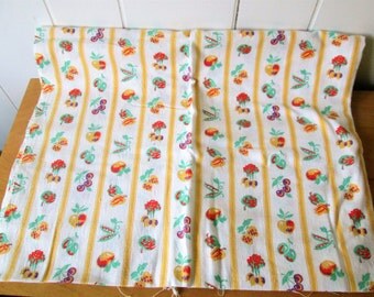 vintage fruits and veggies feedsack