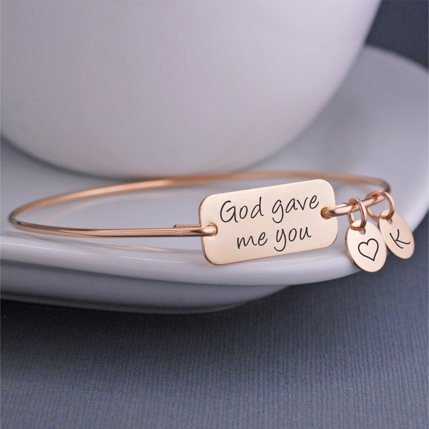 Jewelry for Mom Gold God Gave Me You Bracelet Personalized