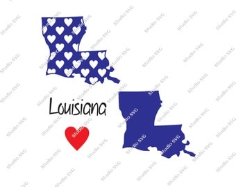Louisiana, Baton Rouge, State, USA, Red, White, Blue, LSU Tigers, New Orleans, Vector, SVG, Silhouette, Cameo, Commercial Use, Personal Use