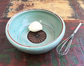 Ceramic Garlic Grater Bowl - Garlic Grater Dish - Ginger Grater