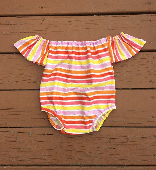 infant off the shoulder romper