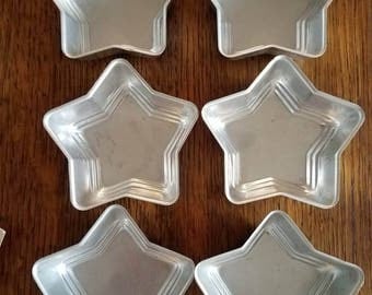 Set of 6 Vintage Aluminum Mini Star Pans or Molds