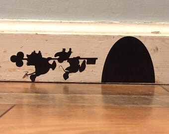 Disney Cinderella Inspired Jaq and Gus Gus Mouse Hole Car, Laptop, or Decor Decal