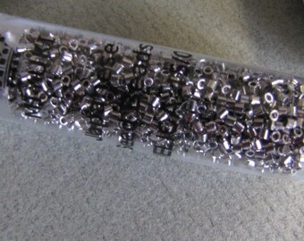 7 Grams, One Tube Miyuki, Delica Palladium Plated, Size 15/0, Seed Beads, Loom Beading, Size 15, Britz Beads Supply