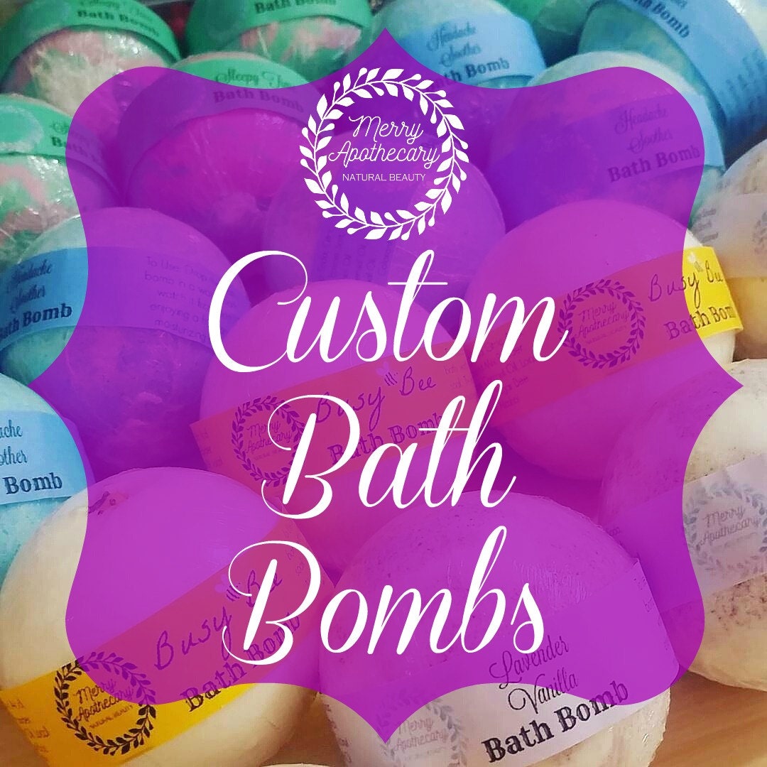 Custom Bath Bomb Choose Your Scent and Color Custom Bath
