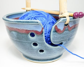 Crocheting Bowl - Crochet Yarn Bowl - Knitting Yarn Bowl - Pottery Knitting - Ceramic Knitting - Crochet Bowl - Yarn Holder - In Stock