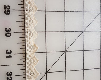 5/8" Natural White Cotton Crochet Cluny Lace Edging Trim 5yd lots
