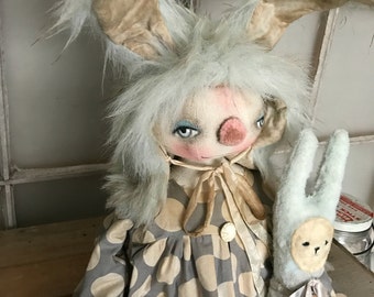 EPATTERN - B is for Bunny - Primitive, Folk Art Doll Epattern