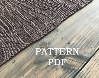 Summer Shawl or Wrap - Easy Knitting PDF PATTERN - Une Echarpe Trouee - PDF pattern