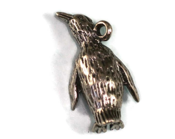 Sterling Silver Penguin Charm for Charm Bracelet Vintage