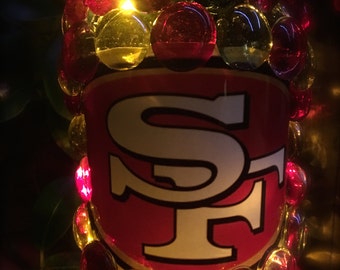 SF FORTY NINERS Wine Bottle Light!