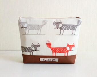 Cosmetic Pouch, Makeup Bag, Canvas Cosmetic Bag, Pencil Pouch, Toiletry Bag, Zipper Pouch, Pencil Case, Travel Zipper Bag, Cord Bag