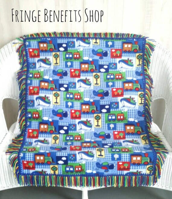 Items similar to Transportation Toddler boy blanket, Baby boy blanket
