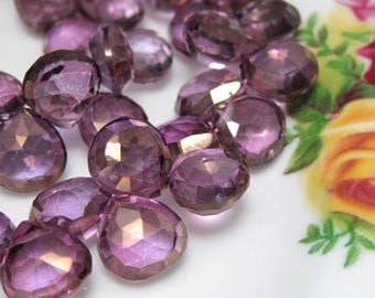 4" Strand - Beautiful Rhodolite Mystic QUARTZ Faceted Heart Briolettes