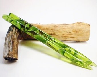 Acrylic Hair Sticks - Olive Water - 6 inches (15.24 cm) No 603