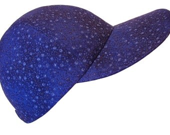 Deep Blue Sea - Royal Indigo Navy Cobalt Sapphire Ladies Baseball Ball Cap Jewel Tone Floral Ladies Fashion Hat by Calico Caps