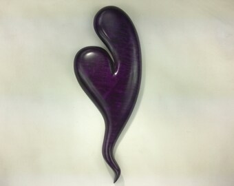 Purple heart Wedding present special Christmas gift Personalized wooden heart by Gary Burns