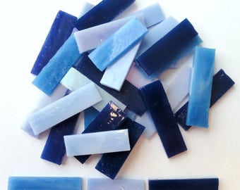 Blue Tiffany Stained Glass Border Mosaic Tiles//Mosaic Supplies//Mosaics//Crafts