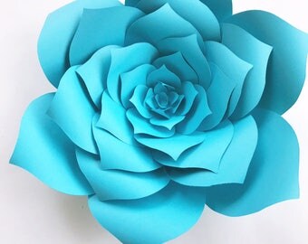DIY Baby Shower Decor Paper Flowers, Baby Shower How To Paper Flower, Paper Flower Template Instructions