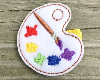 Art Hair Clip, Artist Hair Clip, Paint Pallet Hair Clip, Felt Hair Clips, Toddler Hair Clip, Painter Hair Clip, Artist Hair Bow
