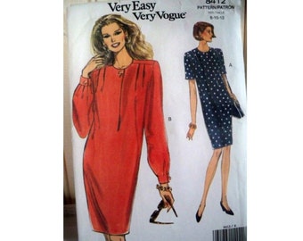 Vogue Pattern 8412 - Vintage Dress Pattern - Uncut