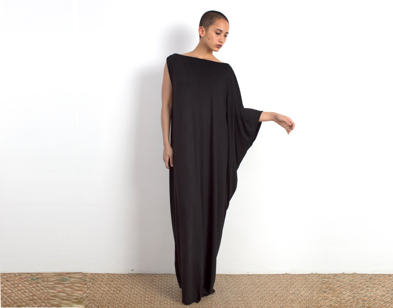 Black Kaftan Dress Beach Kaftan Maxi Dress Boho by eleven44