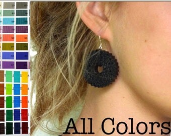 Round Earrings made of corrugated cardboard ROTA