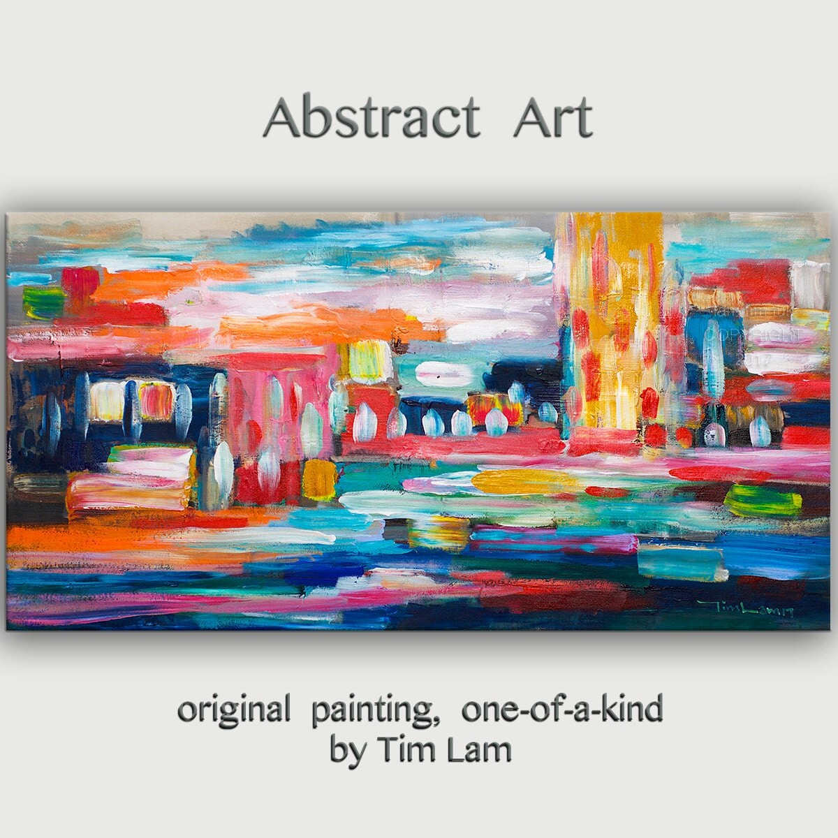 Large 48 Wall Art Acrylic Painting abstract Wall Decor