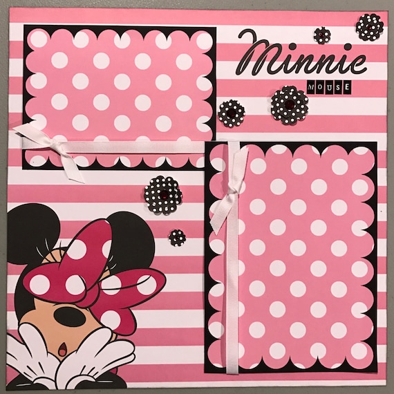 Minnie Mouse Scrapbook Page Minnie Mouse Birthday Premade