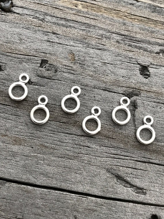 Sterling Silver Double Jump Ring 8mm Sterling Silver Finding 6