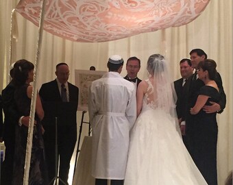CUSTOM CHUPPAH - personalized Chuppah - Huppah - Hupah - Jewish wedding canopy - Fabric Print - Judaica marriage Art - Paper Cut Lace design