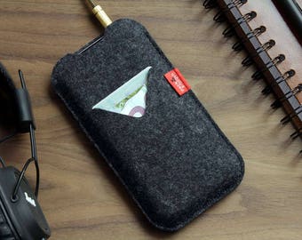 Samsung Galaxy S8 wallet case, cover, felt, 100% wool felt -SHETLAND- SH-G5-A