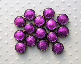 Dichroic Glass Mini Cabs, Dichroic Beads, Dichroic Cabochons, Glass Beads, Buttons, Fused Glass 2438