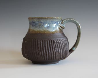 Stoneware Pottery Mug, 17 oz, Coffee Mug Pottery, unique coffee mug, handmade ceramic cup, handthrown mug, pottery mug, ceramics and pottery