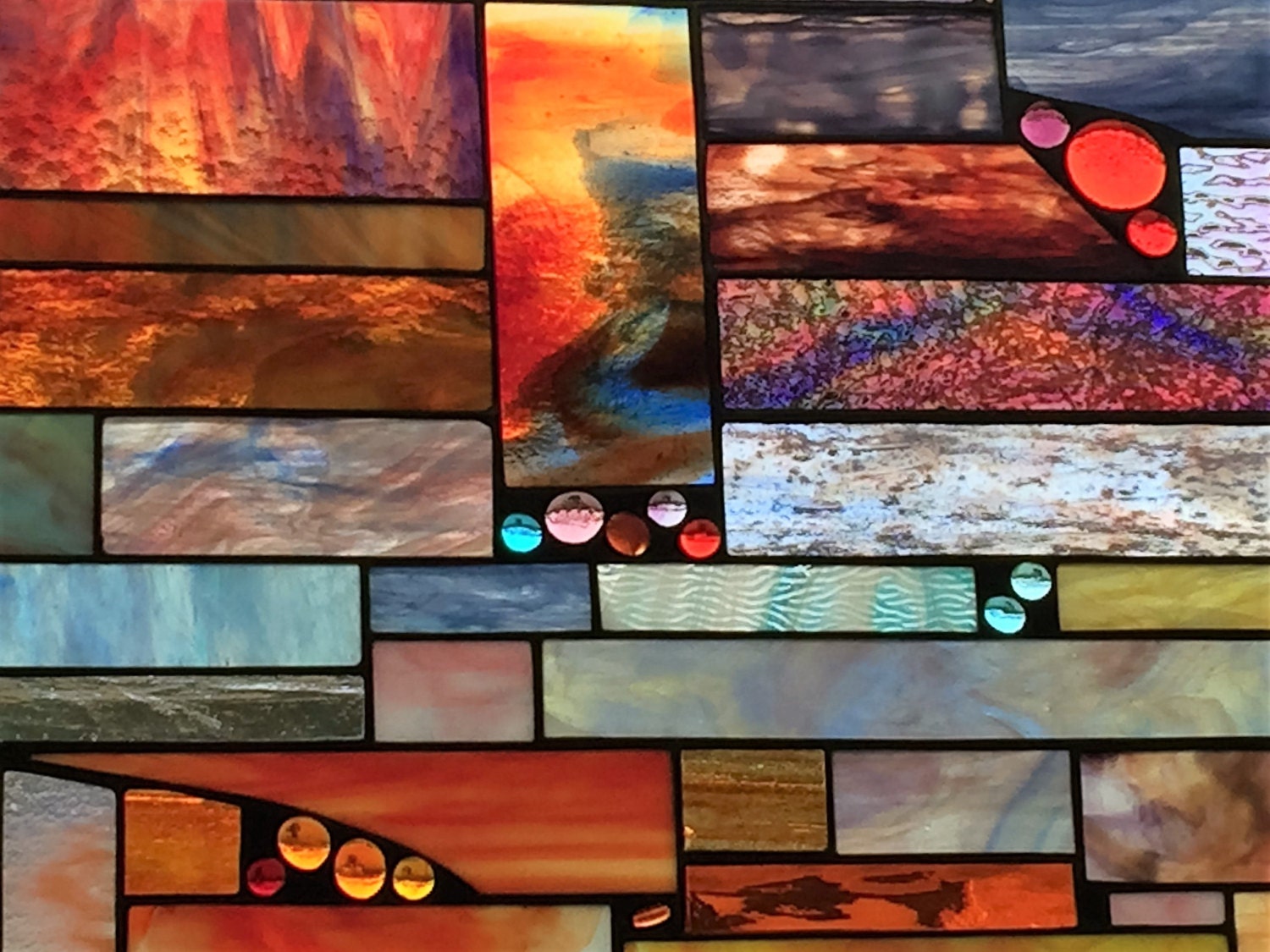 Sunset in Naples Florida...Made in stained glass Anniversary