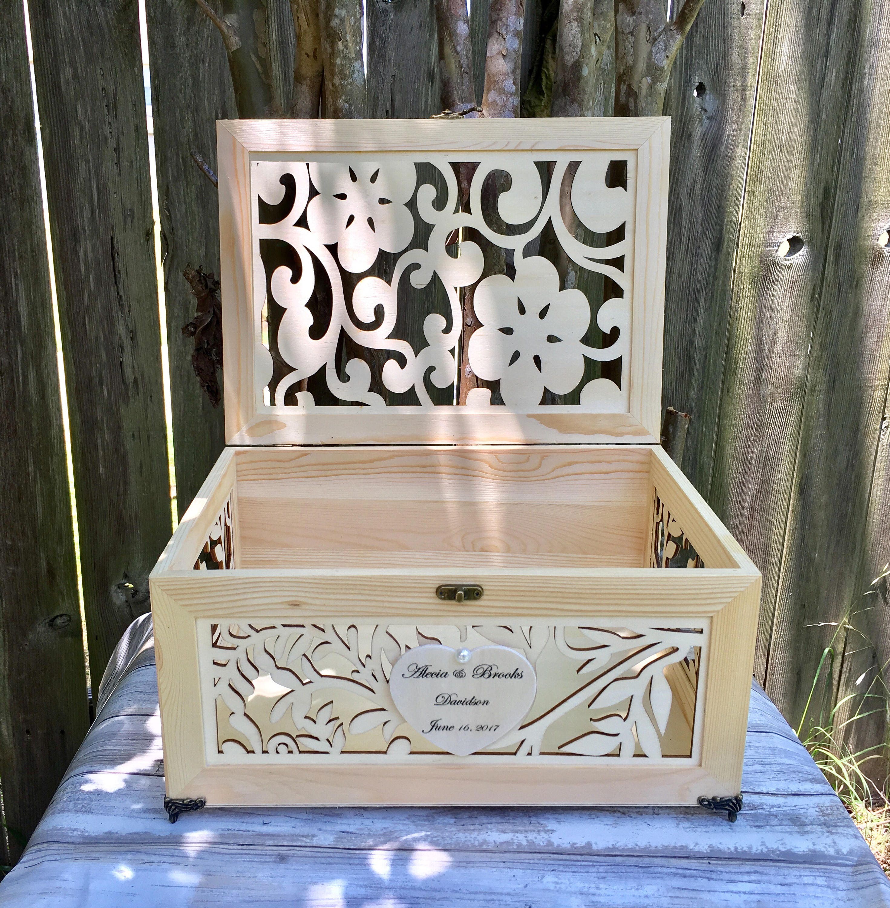 Wedding Card Box 11.75 Letter Box Laser Cut Box