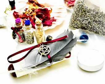 Beginner's Witchcraft kit Handmade Wicca Altar kit for rituals or gifts for any occasion. For protection, abundance or love & EXTRAS