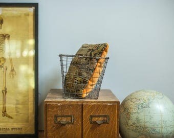 Vintage Fred Medart Gym Locker Wire Basket