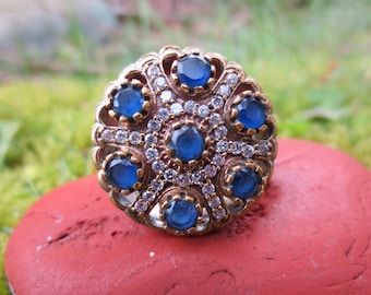 16 SALE! Sterling Silver Turkish Harem Ring Size 9.5