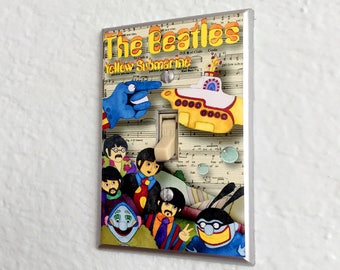 Yellow Submarine Lightswitch Light Switch Plate Cover Kids Room Decor The Beatles