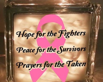 SVG -Hope, Peace and Prayers - Breast Cancer Awareness - Digital cutting file - INSTANT DOWNLOAD - svg, Silhouette studio, png, jpeg & pdf
