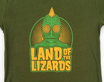 Phish Lizards lot tee shirt - silkscreened original art - Trey, Grateful Dead, hippie, 420, lsd
