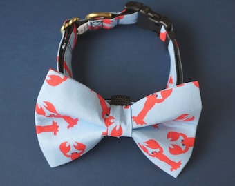 Lobster Summer Dog Bow Tie and Collar