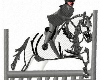 Jumping Horse Machine Embroidery Design - Instant Download