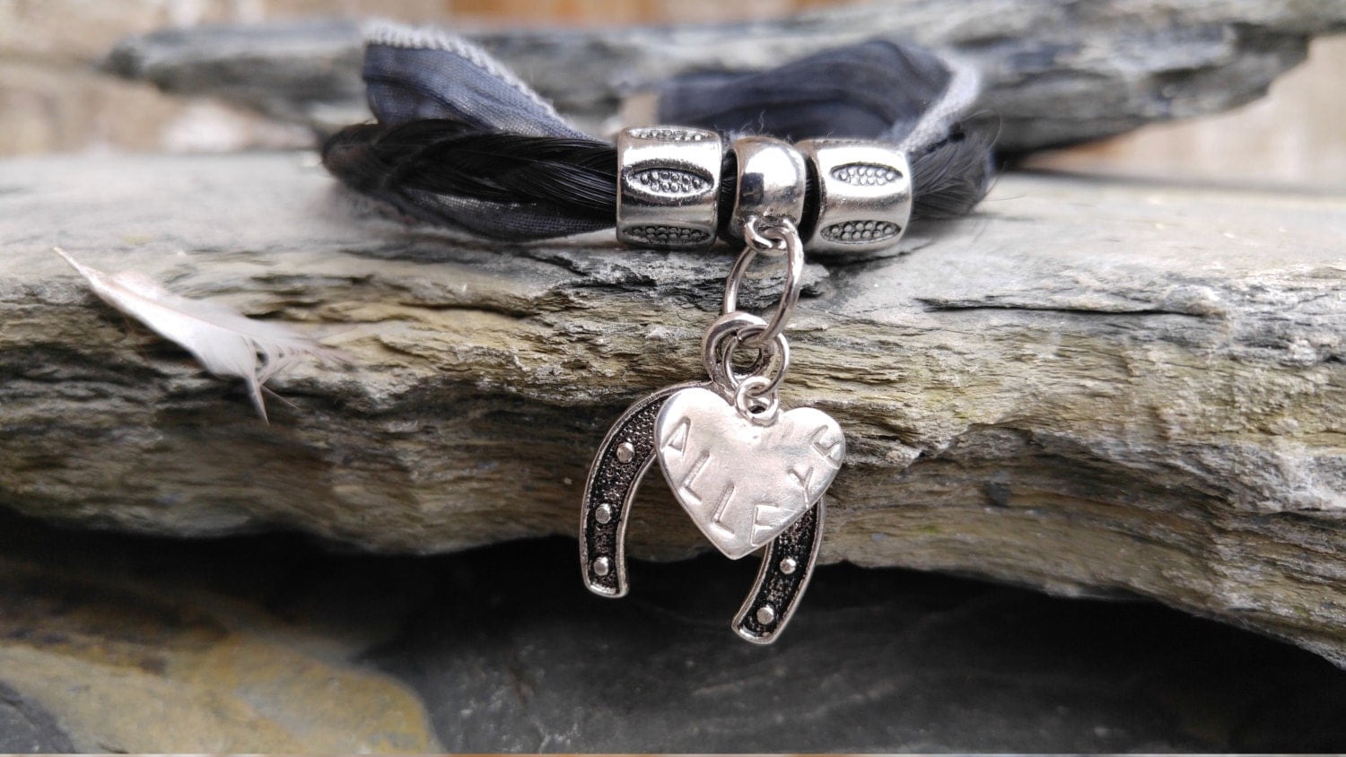 Horse hair jewelry bracelet unique jewelry by CollectionsbyTracy