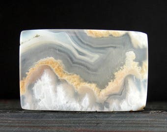 Beautiful Rectangular Plume agate, Beautiful inclusion, Natural cabochon ,semiprecious stone , Jewelry making supplies S7812