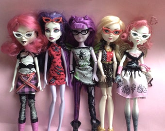Cat Eye Glasses for Dolls, Barbie My Scene Monster High Mystixx Bratz Liv EAH, 3 pairs, fashion doll accessories, glasses, Greece