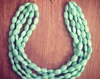 Statement Necklace Bridesmaid Jewelry MINT TO BE Necklace Wedding Jewelry Statement Jewlery mint Necklace Shipping in 5 weeks.. see below.