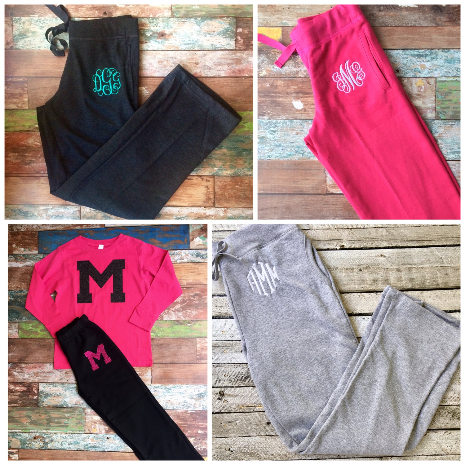 monogrammed sweatpants