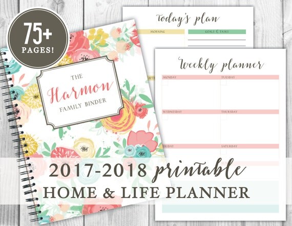 2017 2018 Printable Planner Home Binder Set Home | 2017 2018 printable planner home binder set home 2017 2018 Printable Planner Home Binder Set Home | 2017 2018 printable planner home binder set home
